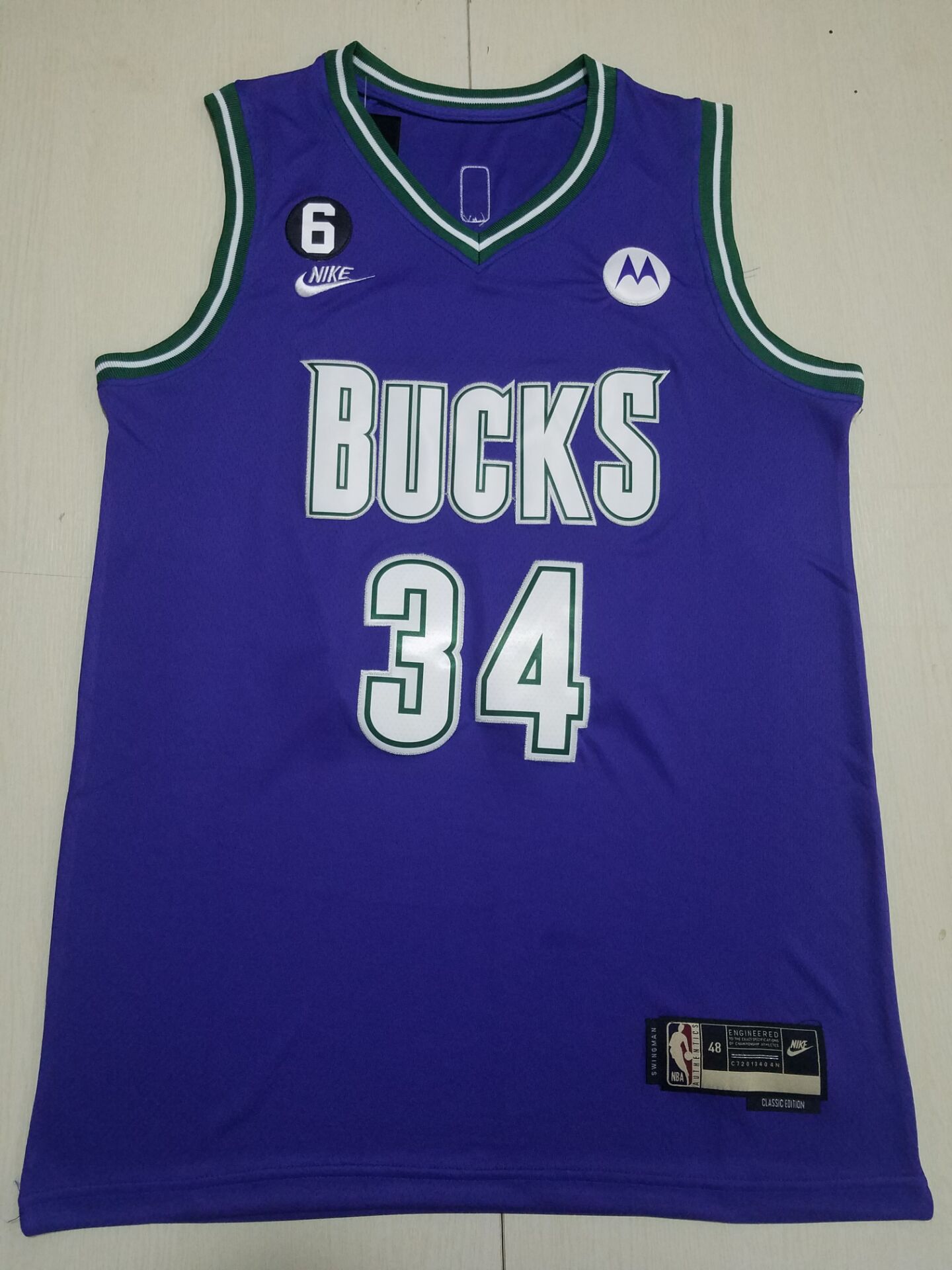 Men Milwaukee Bucks 34 Antetokounmpo Purple 2022 Nike NBA Jersey